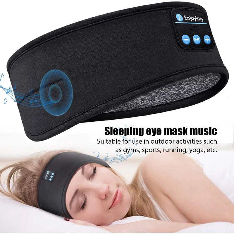 TOPOINT - Auriculares inalámbricos para dormir, con Bluetooth, máscara de  ojos para dormir con micrófono manos libres, máscara de sueño refrescante  de