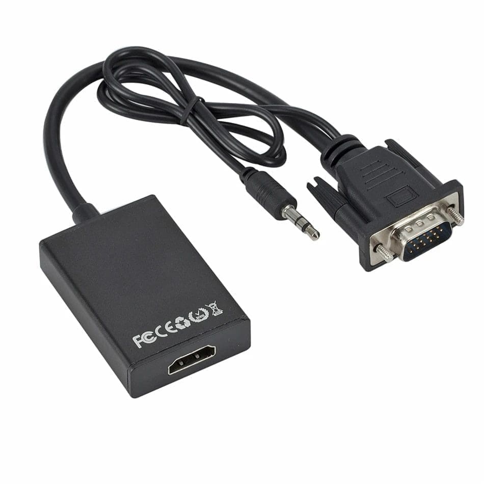 Cable HDMI a VGA chapado en oro 1080P HDMI macho a VGA macho adaptador de  video activo cable convertidor (6 pies/5.9 ft)