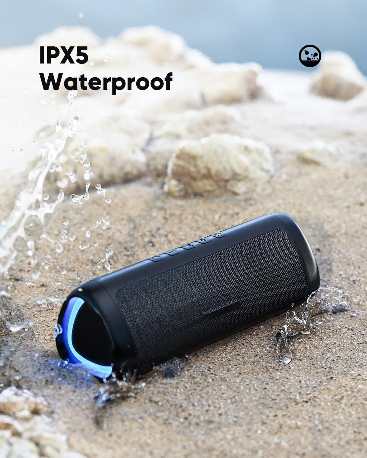 MUQI Altavoz Bluetooth Potente, Parlante Bluetooth portátil con Sonido  Envolvente de 70W,Altavoz Grande Bluetooth IPX5 a Prueba de Agua, para