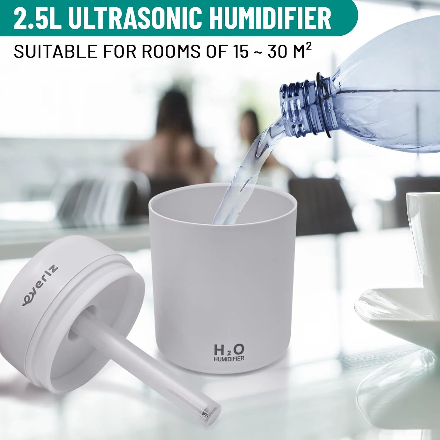 Humidificador Ultrasónico H₂O - EVERIZ - Imagen 2