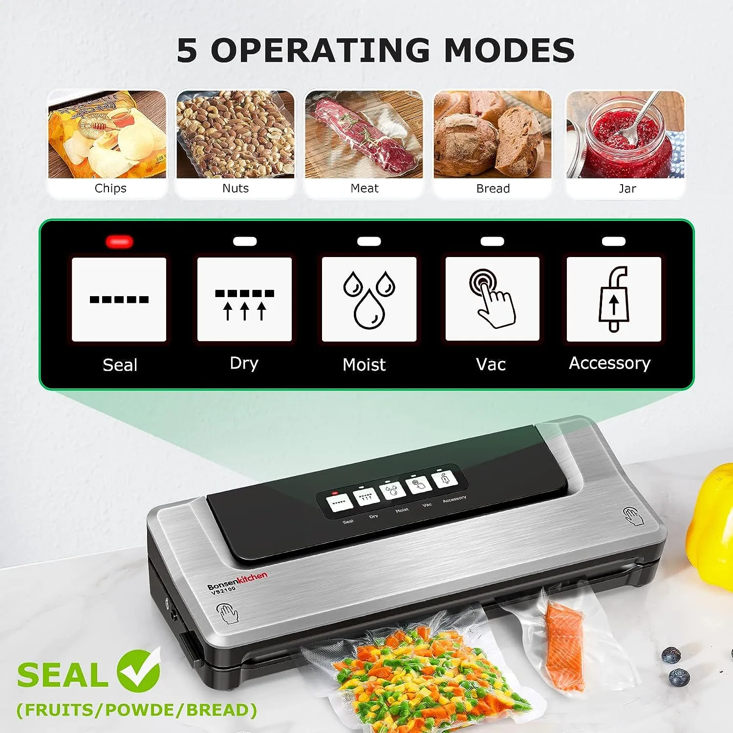 Selladora al Vacío para Alimentos 5 en 1 - Imagen 2
