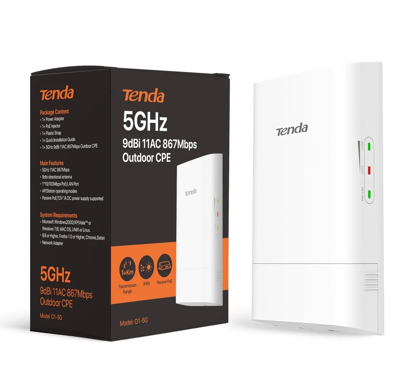 Tenda O1-5G Puente Wi-Fi Exterior - Imagen 1