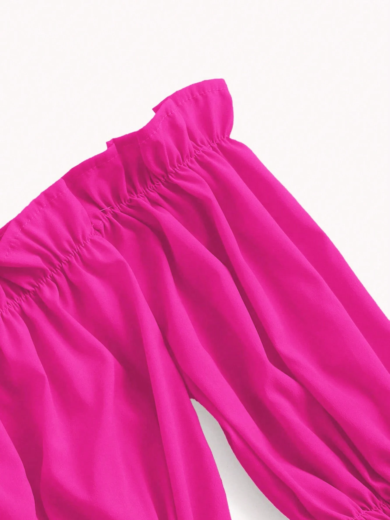 Privé Blusa peplum de hombros descubiertos ribete fruncido - Imagen 2