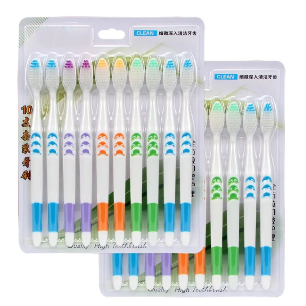 Juego de 10 cepillos de dientes de bambú Natural - Imagen 6