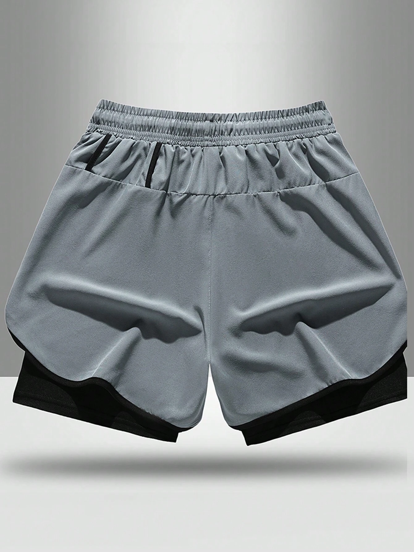 Pantalones cortos deportivos casuales sueltos transpirables con detalles de color contrastante para hombres - Imagen 4