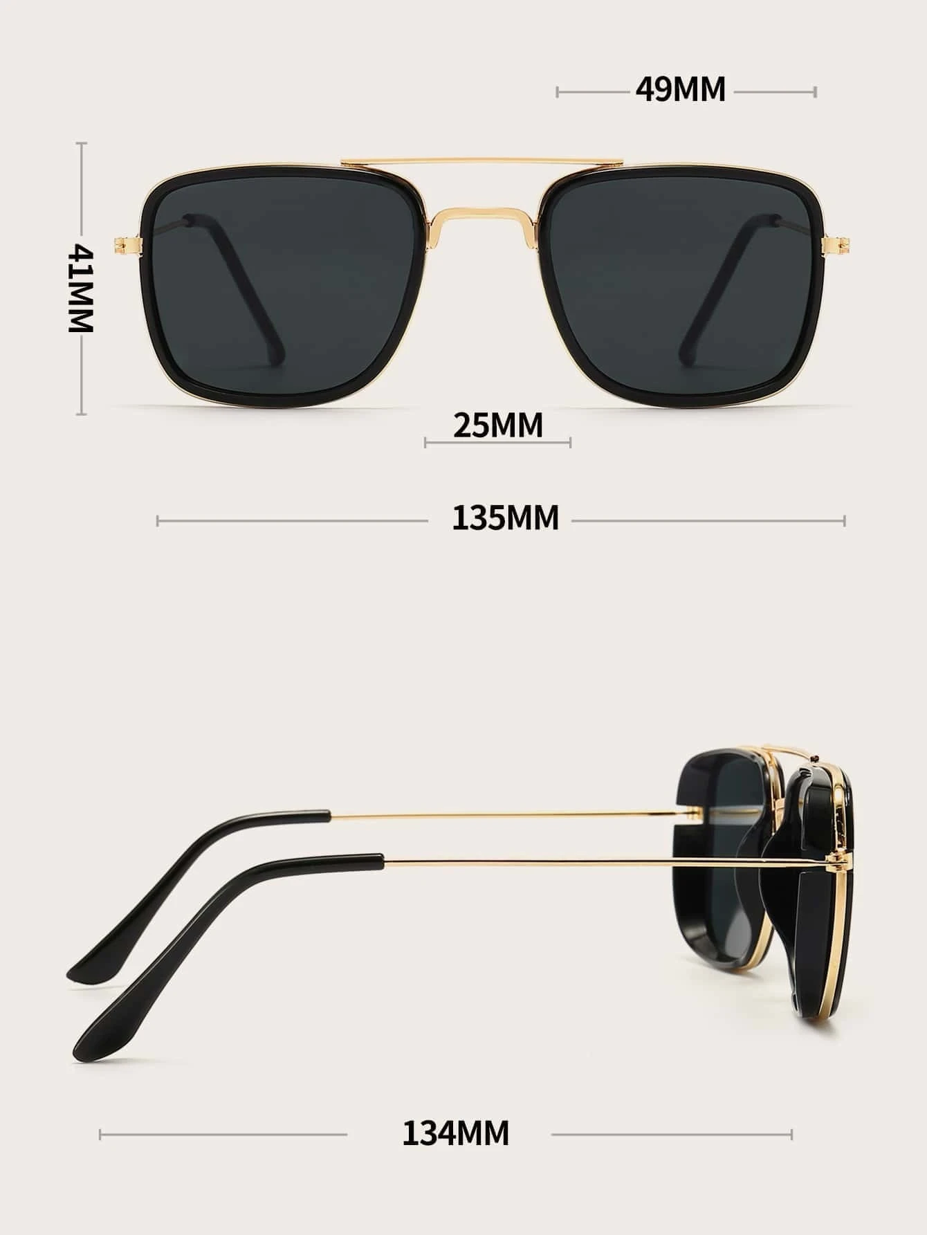 1 par de gafas de aviador de barra superior de moda para hombres para la vida diaria, elegantes accesorios de sombreado, accesorios de playa, gafas de sol - Imagen 4