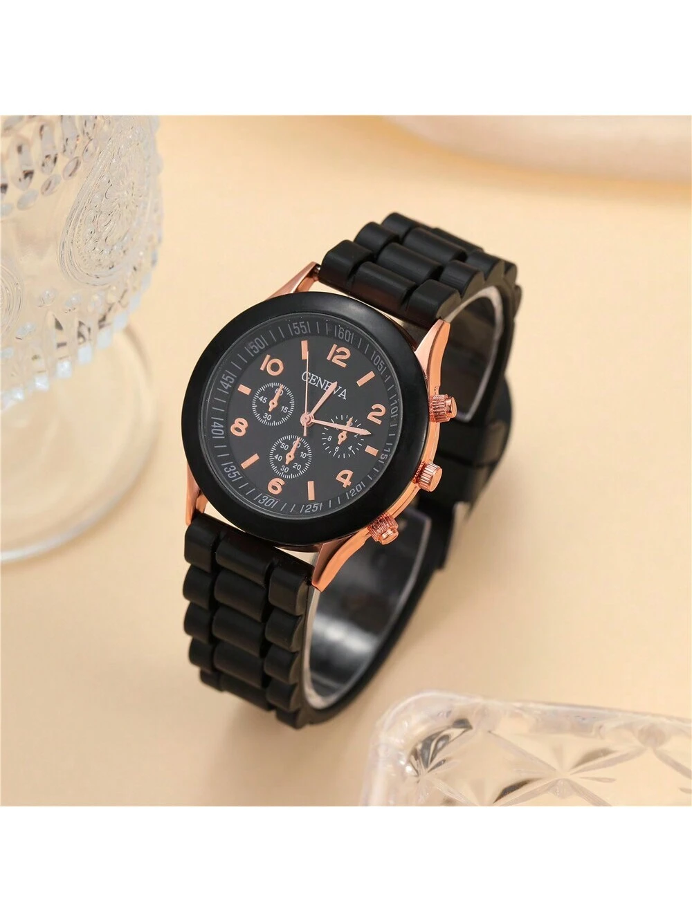 1_pieza_Reloj_de_cuarzo_casual_con_correa_de_silicona_simple_y_cute_esfera_de_nmeros_rabes_para_mujer__SHEIN_USA_main_0 Reloj de cuarzo casual con correa de silicona simple y cute - Imagen 1