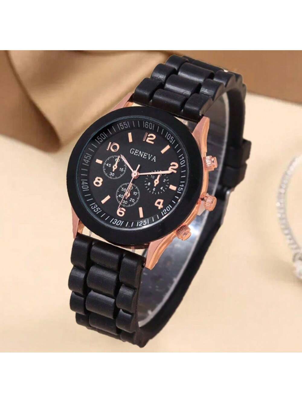 Reloj de cuarzo casual con correa de silicona simple y cute - Imagen 3