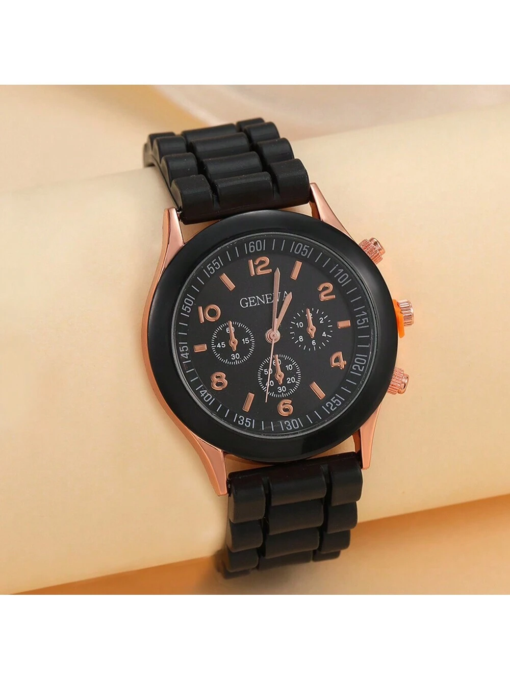 Reloj de cuarzo casual con correa de silicona simple y cute - Imagen 2