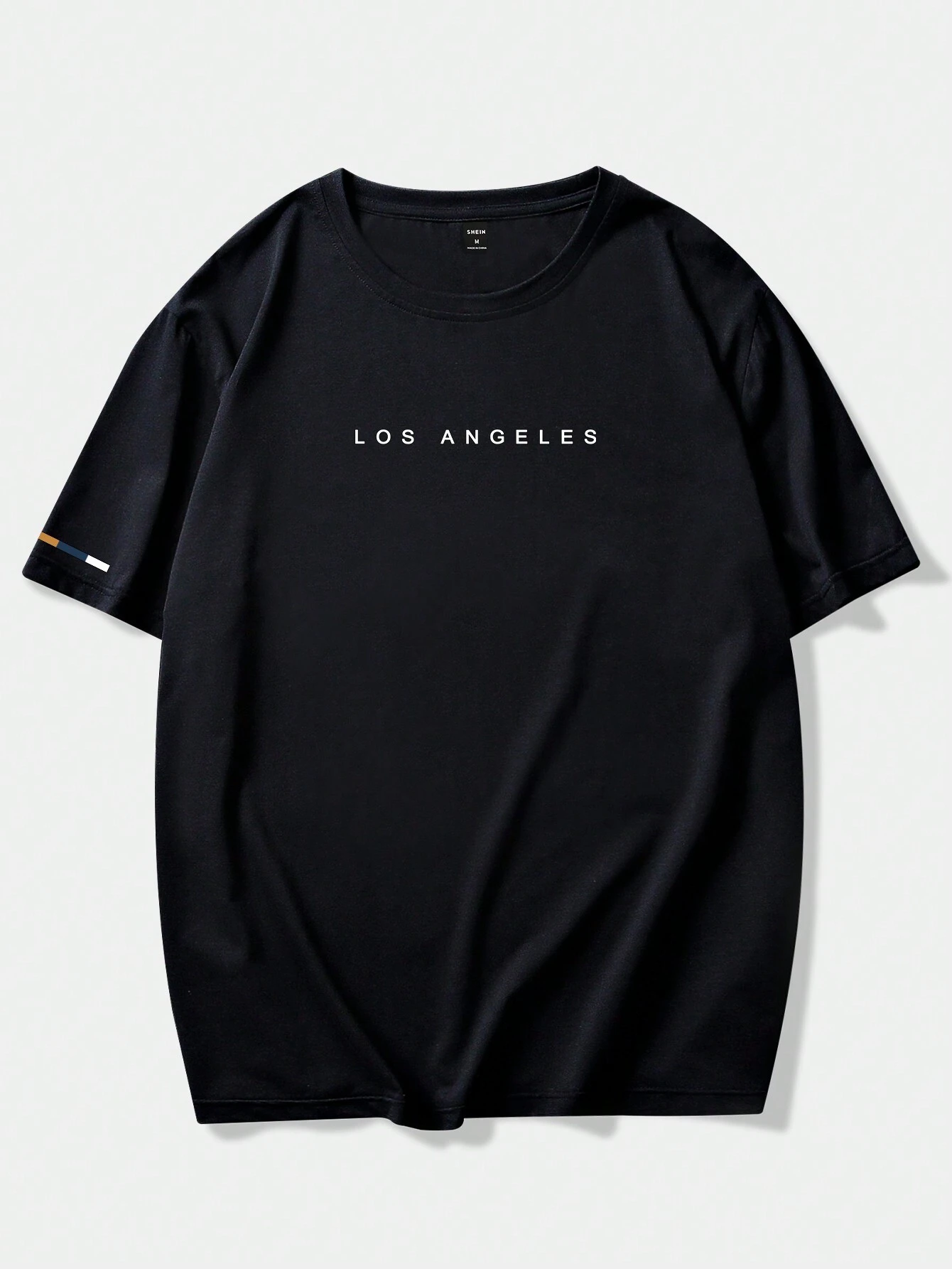 Camiseta Casual De Manga Corta Para Hombre Con Estampado De Texto Y Cuello Redondo - Imagen 4