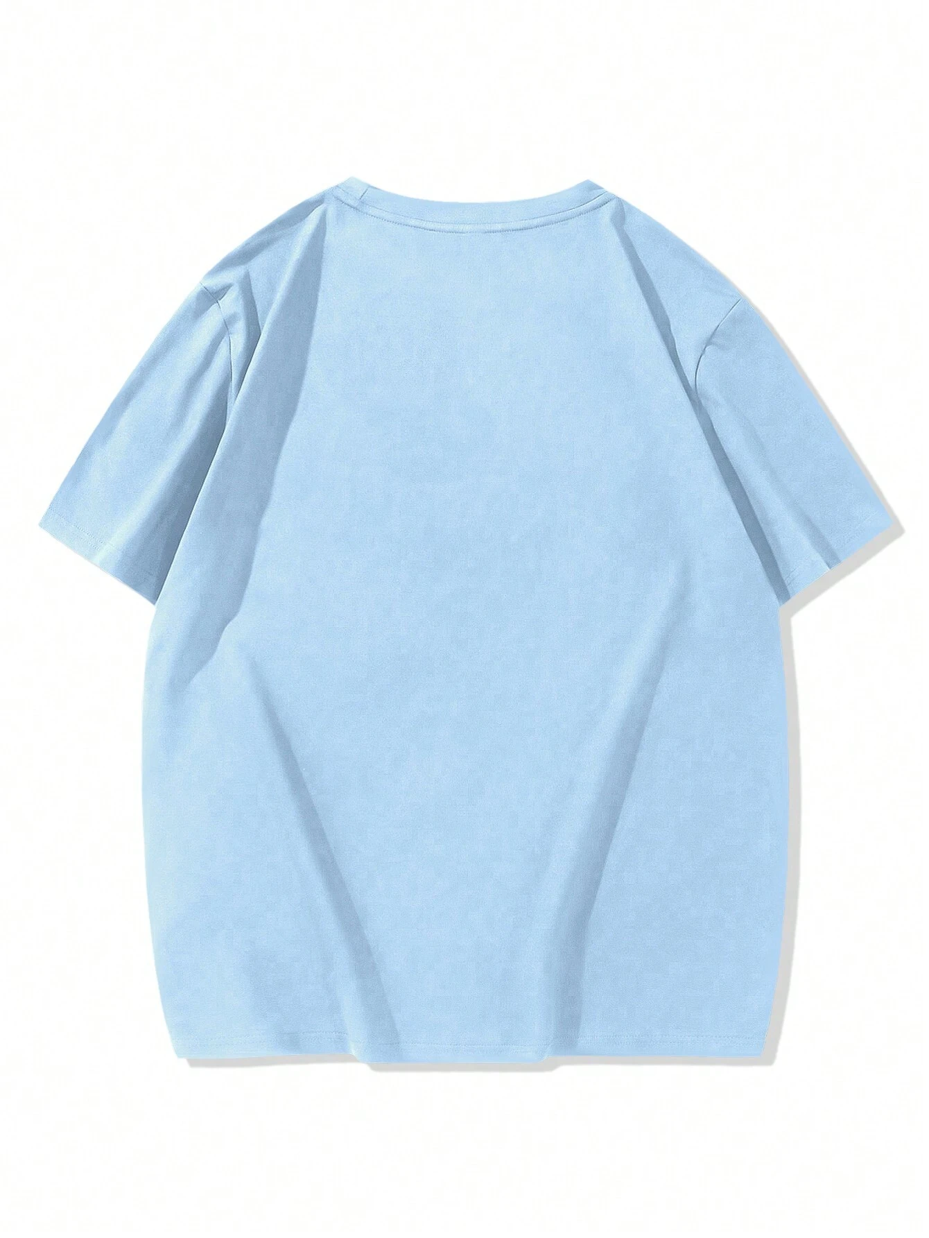Camiseta casual de manga corta con cuello redondo para hombre con estampado en relieve de letras para verano - Imagen 3