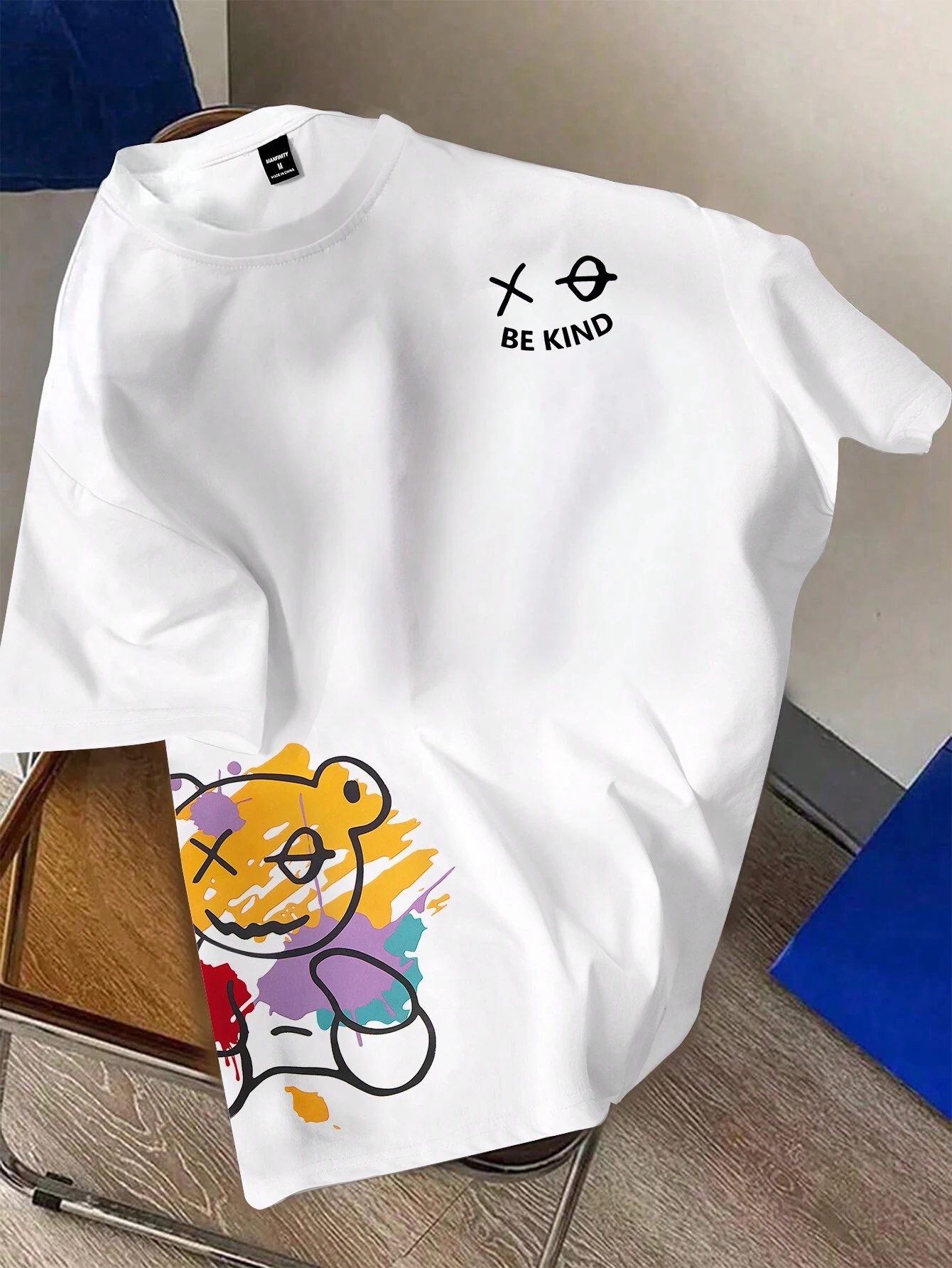 Manfinity_Homme_Camiseta_de_manga_corta_para_hombre_con_estampadopatrnletra_sencilla__SHEIN_USA_main_0 Camiseta de manga corta para hombre con estampado/patrón/letra sencilla - Imagen 1