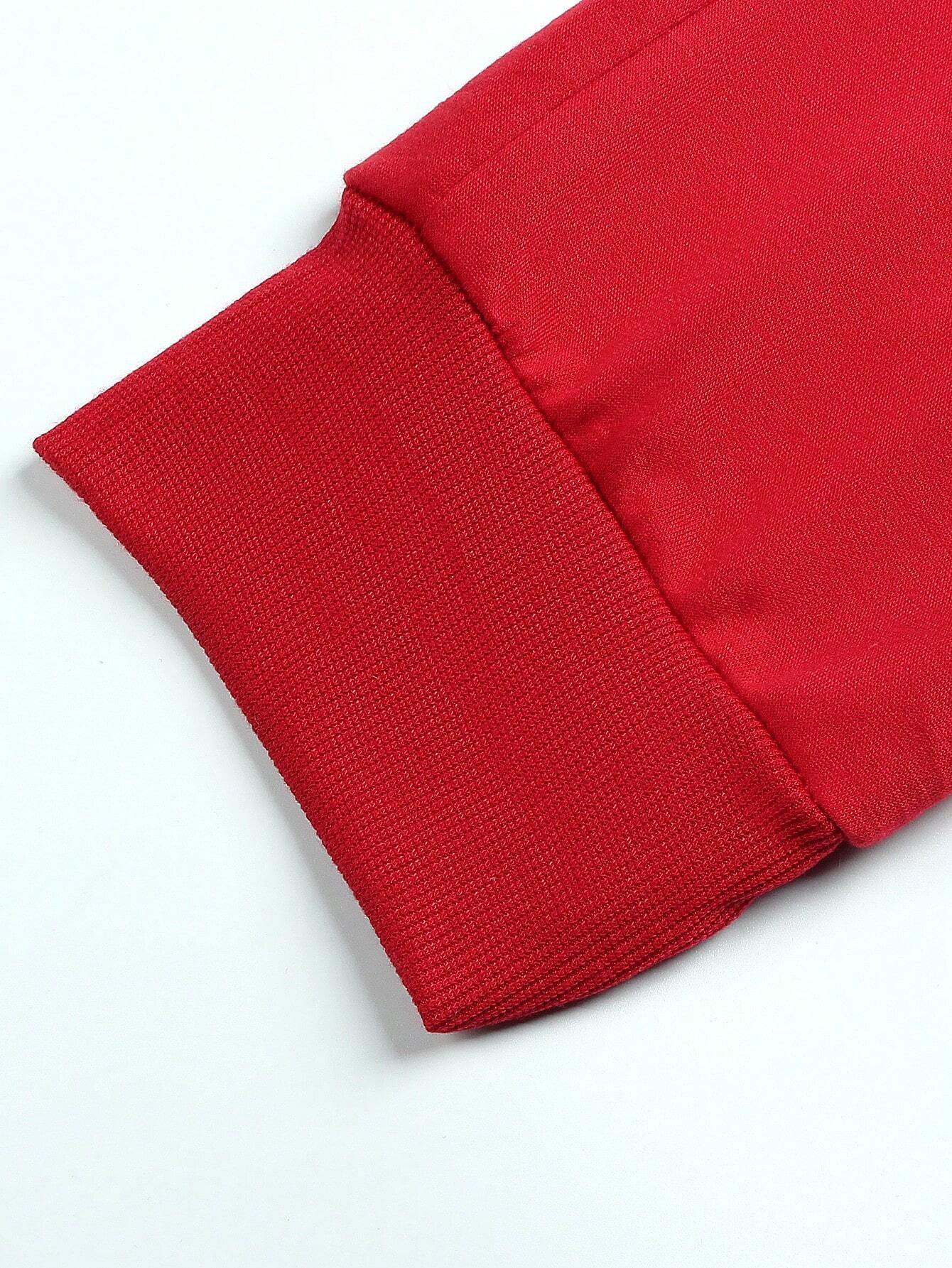 Sudadera Para Hombre Con Cintura Ajustable Con Cordón Y Detalle De Cinta Lateral De Contraste - Imagen 4