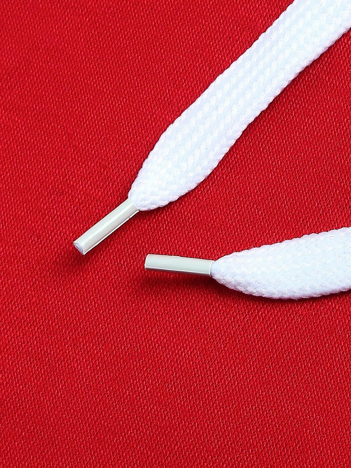 Sudadera Para Hombre Con Cintura Ajustable Con Cordón Y Detalle De Cinta Lateral De Contraste - Imagen 7