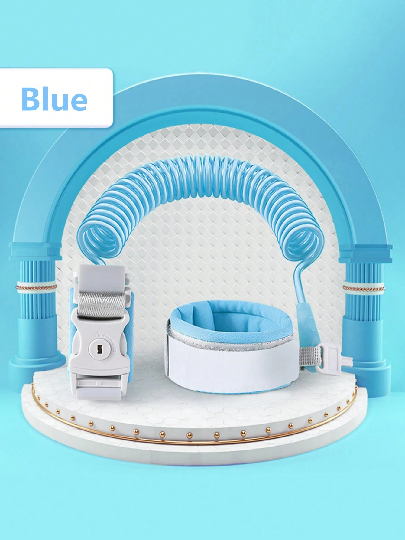 Pulsera anti-pérdida para bebés mejorada con cerradura de llave, correa de seguridad retráctil para la muñeca del niño - Imagen 4