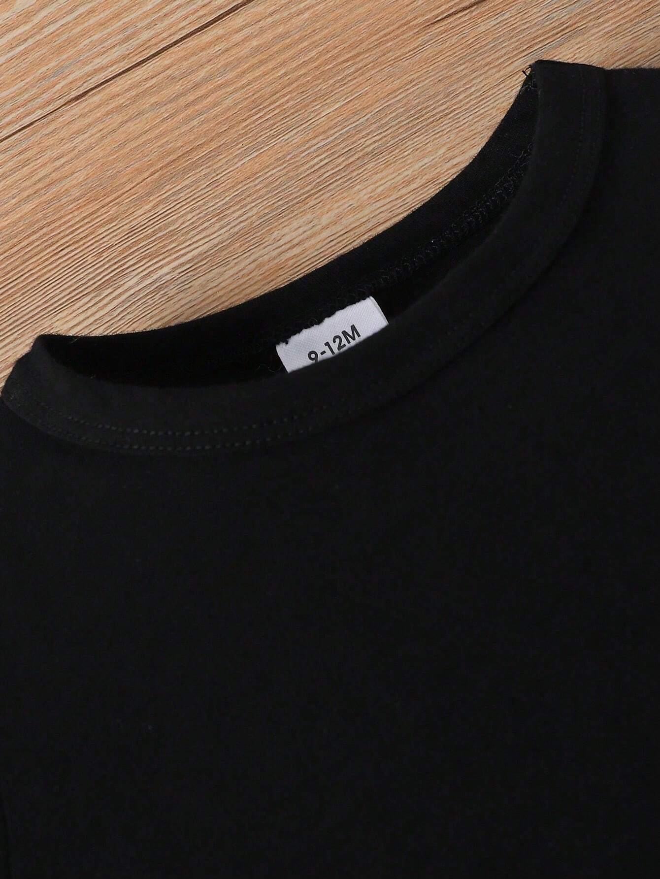 Camiseta Casual Y Pantalones Cortos Con Letra K Impresa Para Bebé Niño, Con Cuello Redondo - Imagen 4