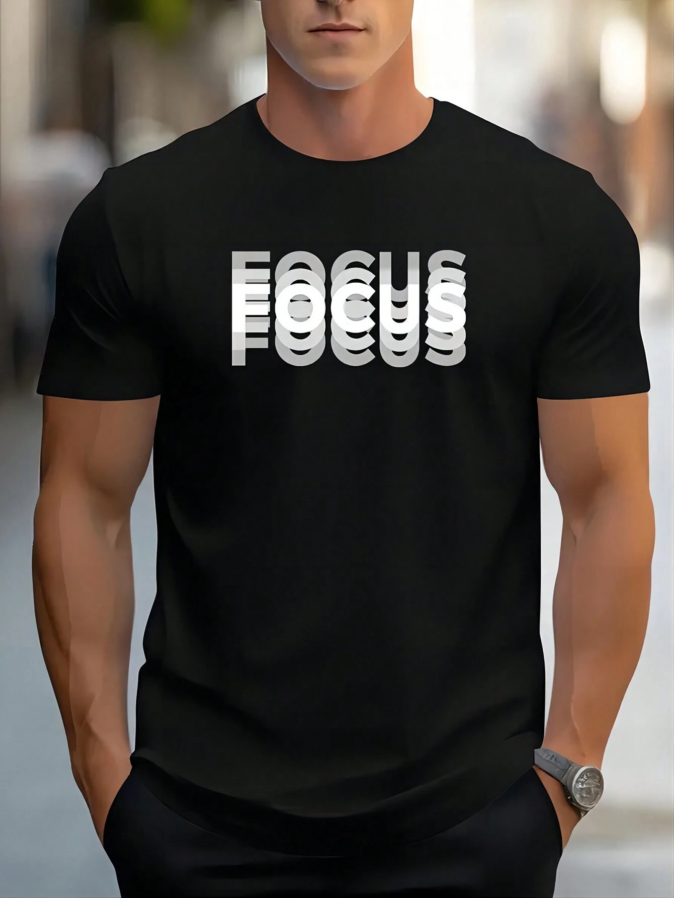 Manfinity_Dauomo_Camiseta_De_Cuello_Redondo_Con_Estampado_De_Letras_Para_Hombre__SHEIN_USA_main_0 Camiseta De Cuello Redondo Con Estampado De Letras Para Hombre - Imagen 1