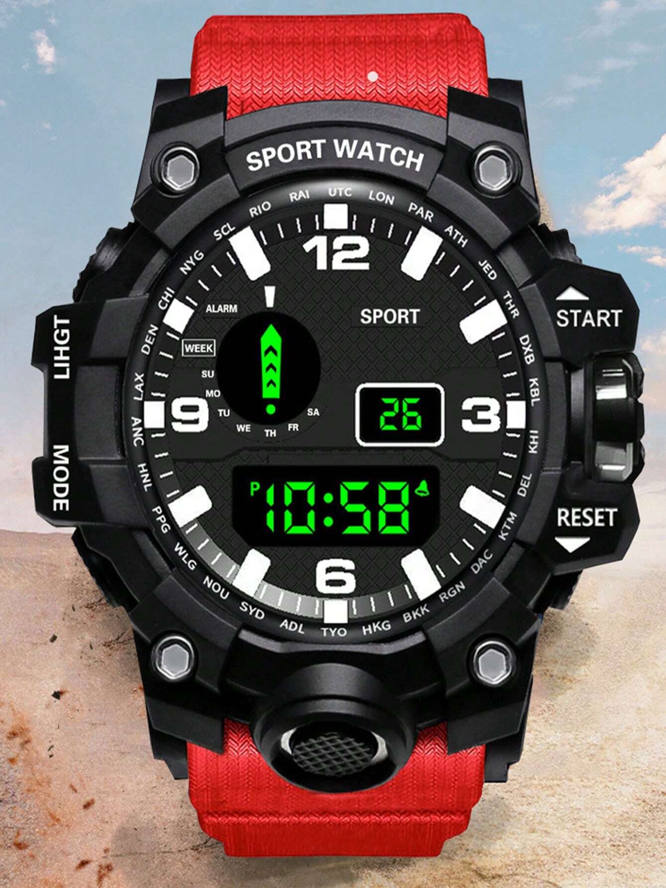 Reloj deportivo multifuncional electrónico para niños con pantalla de fecha - Imagen 1