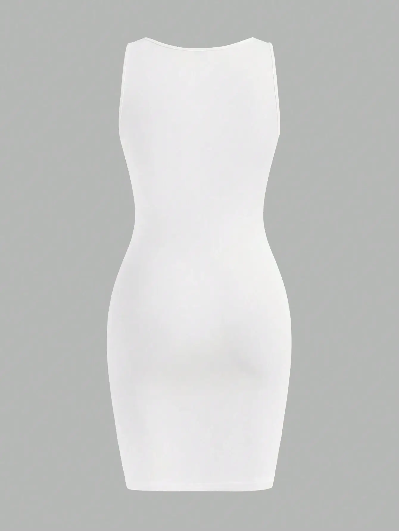Vestido casual sin mangas para mujer estilo ajustado con patrón de impresión de letras - Imagen 3