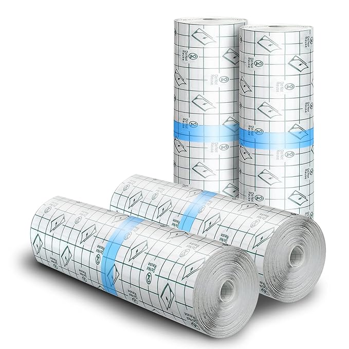71jpPgwaR5L._SX679_.jpg Vendajes Impermeables BFONS - 4 Rollos (6 x 1.1 yarda) para Cuidado de Tatuajes, Segunda Piel - Imagen 1