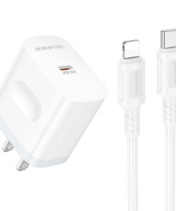 BOROFONE BA99 – Cargador Rápido PD 20W con Cable USB-C a Lightning
