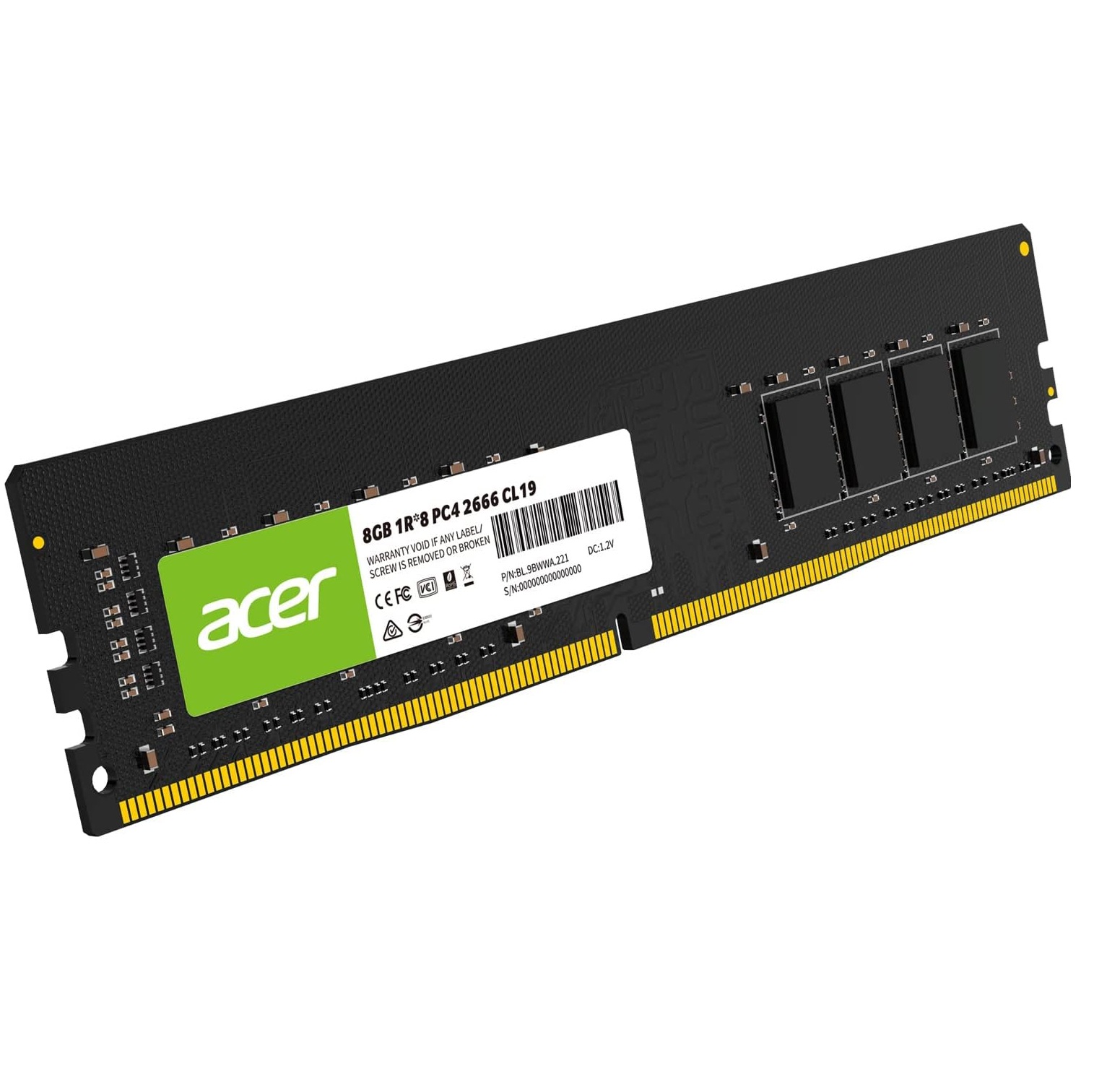 61h0JE05zBL._AC_SL1500_ RAM ACER para PC - UD100 8GB 2666 MHz DDR4 CL19 1.2V - Imagen 1