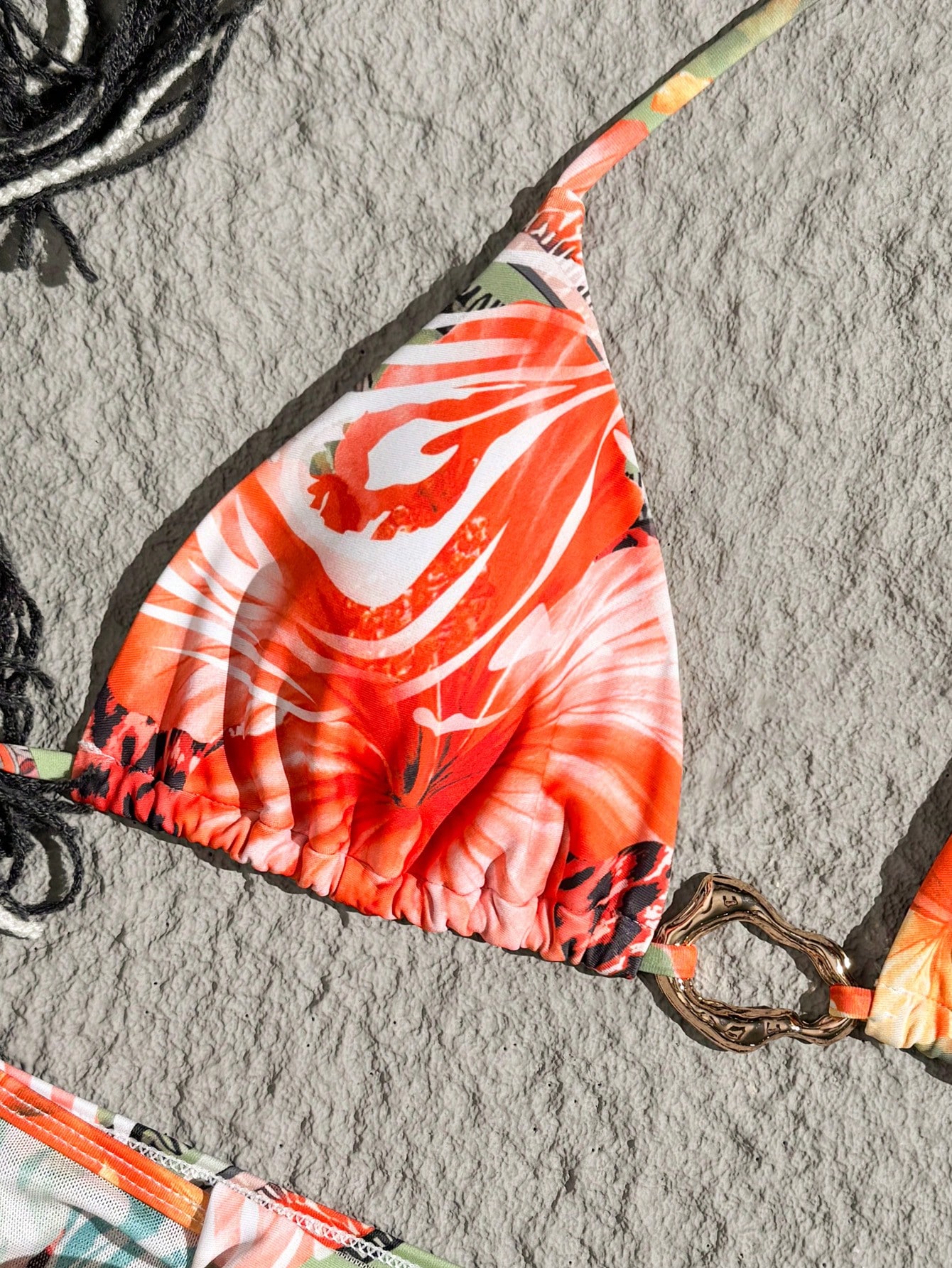 Nuevo conjunto de traje de baño de 3 piezas para mujer con minifalda, estampado de leopardo y flores, con hebilla de metal, para playa y fiesta de piscina en primavera y verano - Imagen 2