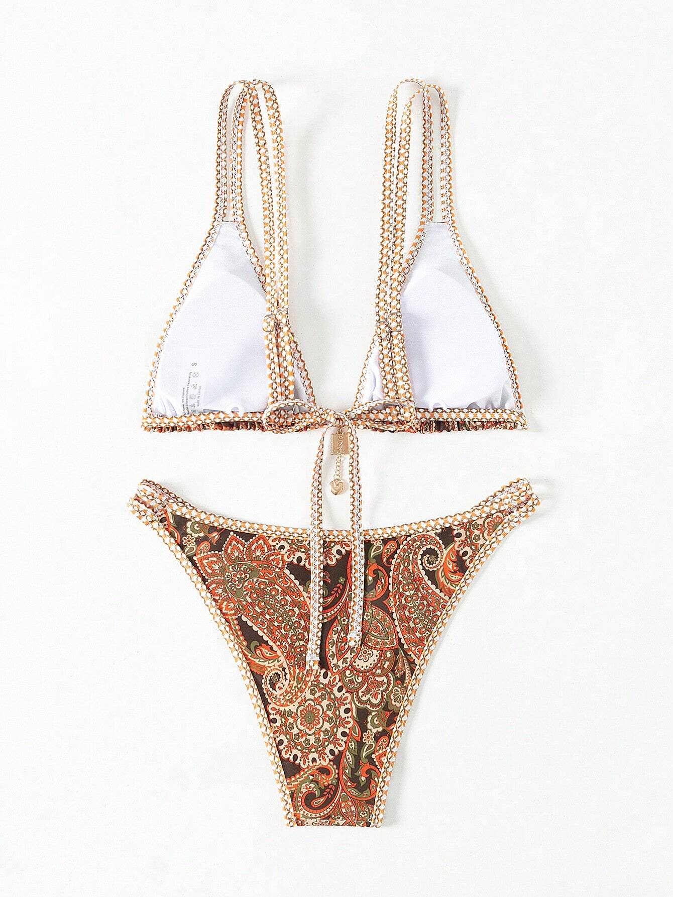 Swim Conjunto de bikini estilo retro para mujeres, derechos de autor adquiridos, playa de verano - Imagen 4