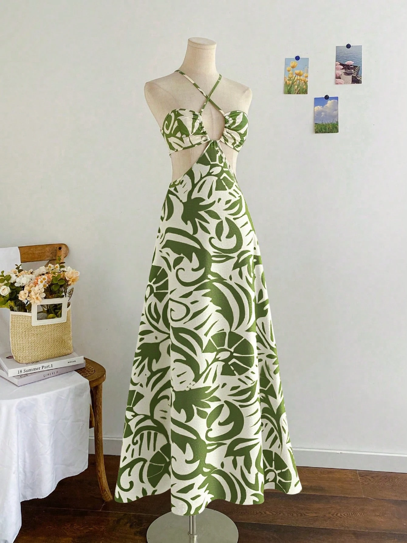 Soleia Vestido de verano de vacaciones de playa, tropical, resort, con cordones y espalda descubierta para mujer - Imagen 2