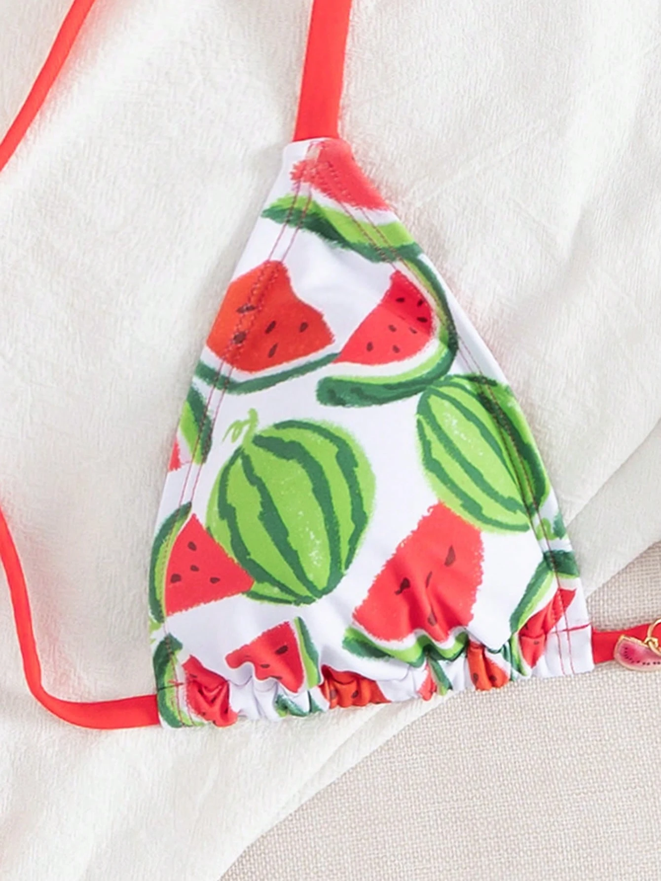 Swim Vcay 2 piezas Traje de baño con estampado de sandía sexy para mujer, conjunto de bikini dulce y lind - Imagen 2