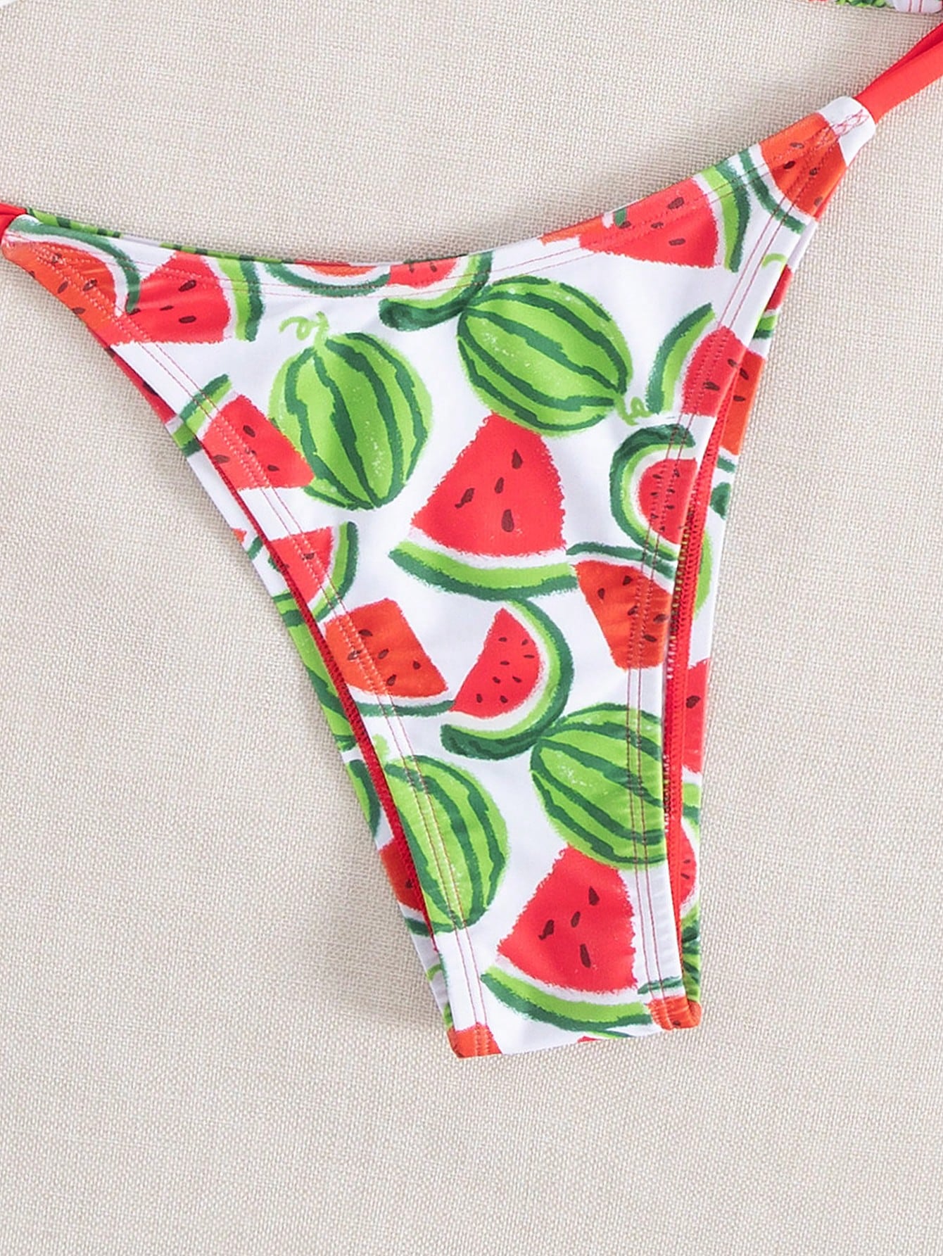 Swim Vcay 2 piezas Traje de baño con estampado de sandía sexy para mujer, conjunto de bikini dulce y lind - Imagen 4