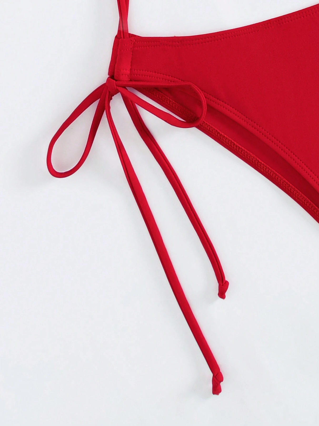 Traje de baño de un solo hombro con diseño recortado de unicolor, atuendo sexy de playa y vacaciones de verano para mujeres - Imagen 6