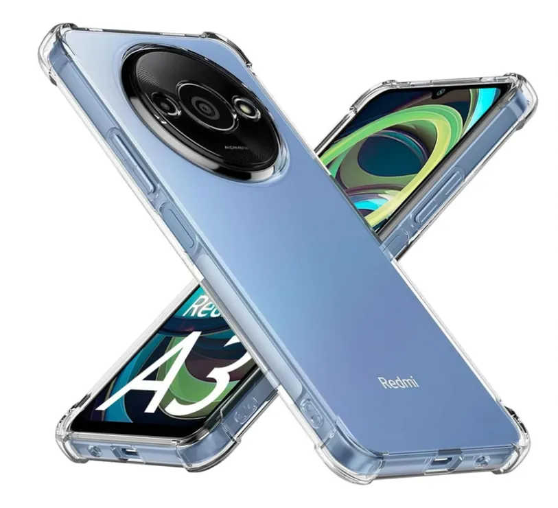 D_Q_NP_742428-MLC78360275477_082024-F-carcasa-transparente-para-xiaomi-redmi-a3-lamina-pantalla Cover de Xiaomi Redmi A3 - Transparente - Imagen 1