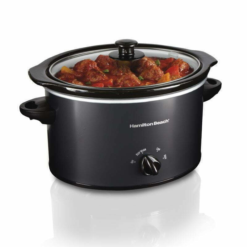 Hamilton-Beach-3-Quart-Oval-Slow-Cooker-33231.jpg Olla de cocción lenta ovalada de 3 cuartos de galón Hamilton Beach 33231 - Imagen 1