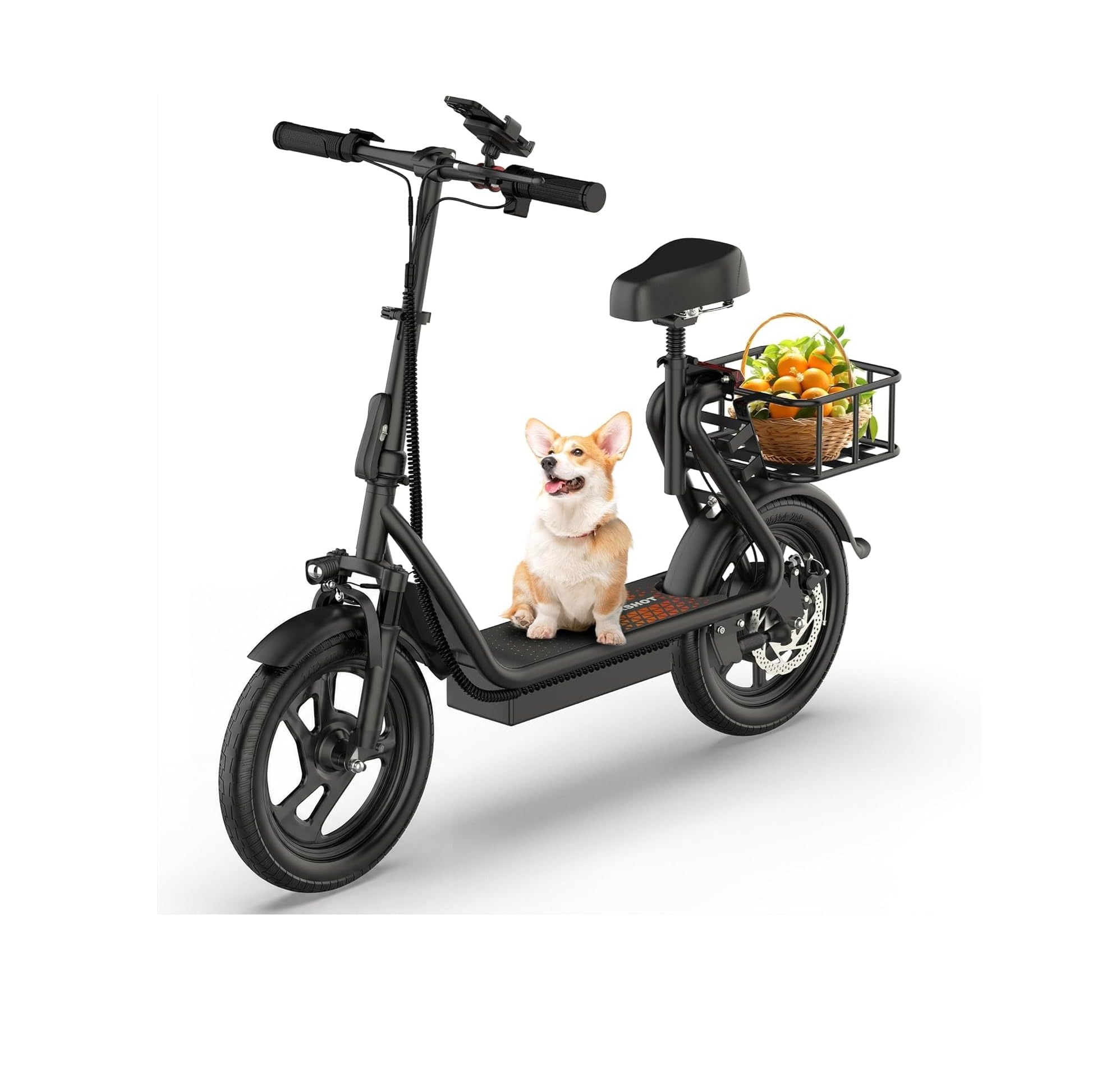 71ekn3SQzL._AC_SL1500_.jpg Scooter Eléctrico Plegable 350W/500W hasta 22MPH con Asiento, Suspensión Dual y App - Imagen 1