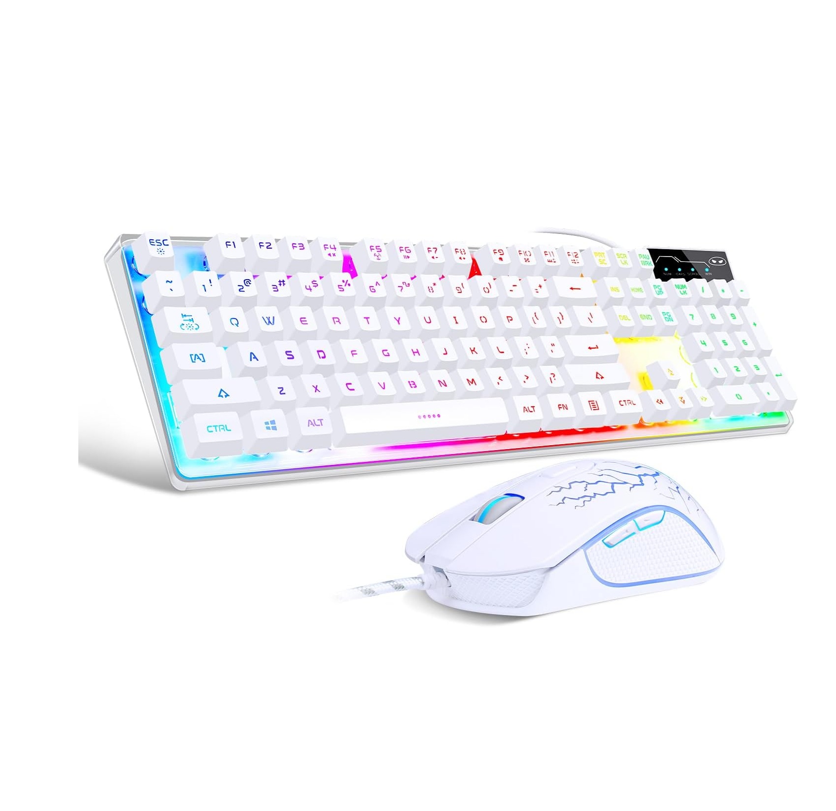 61C9qC9UgL._AC_SL1500_.jpg MageGee K1 Combo Gamer Teclado RGB Retroiluminado + Mouse Gaming USB 104 Teclas para PC y Laptop - Imagen 1