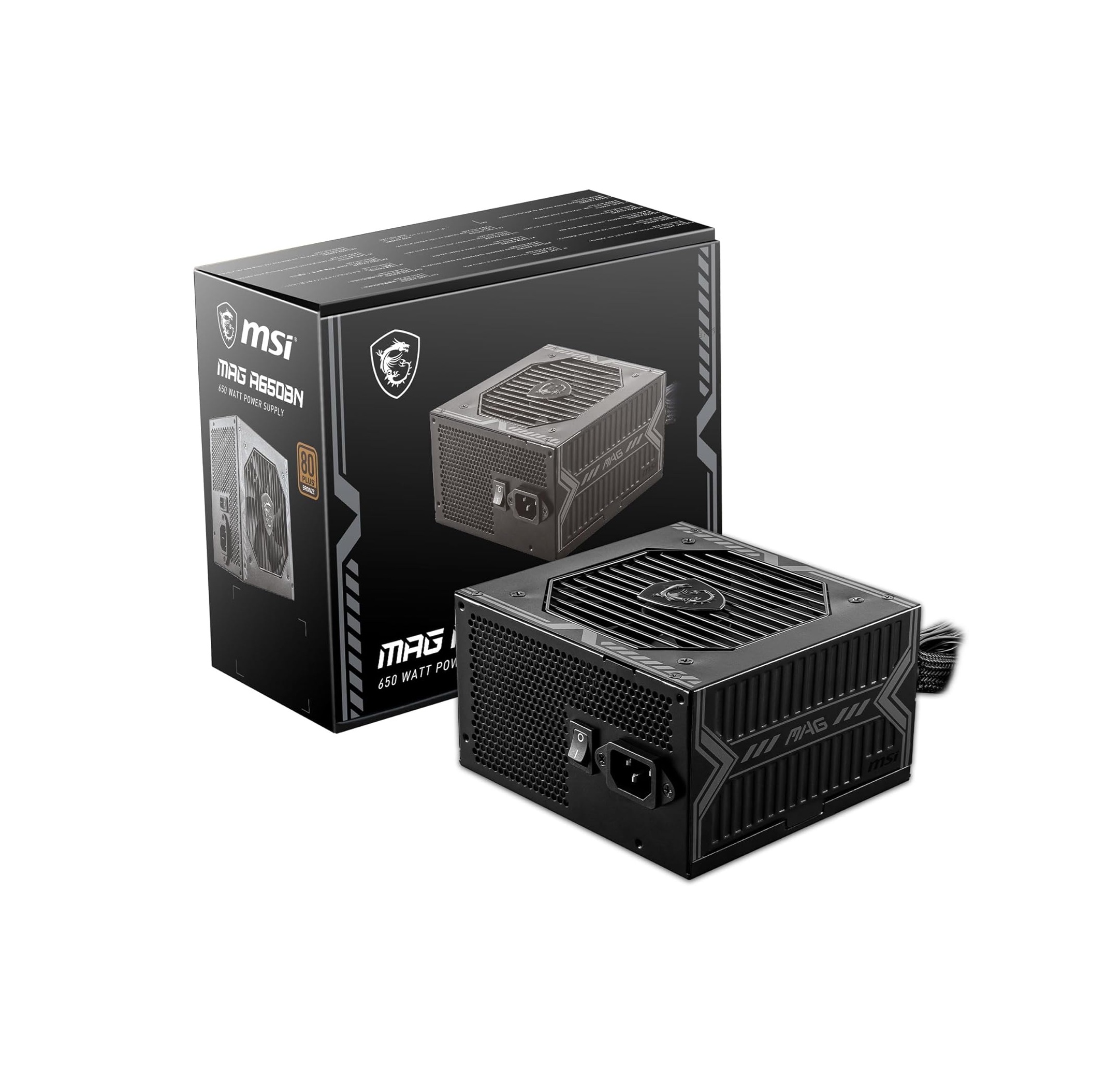 81eLlIQ5PsL._AC_SL1500_.jpg MSI MAG A650BN – Fuente de Alimentación ATX 650W 80+ Bronze - Imagen 1