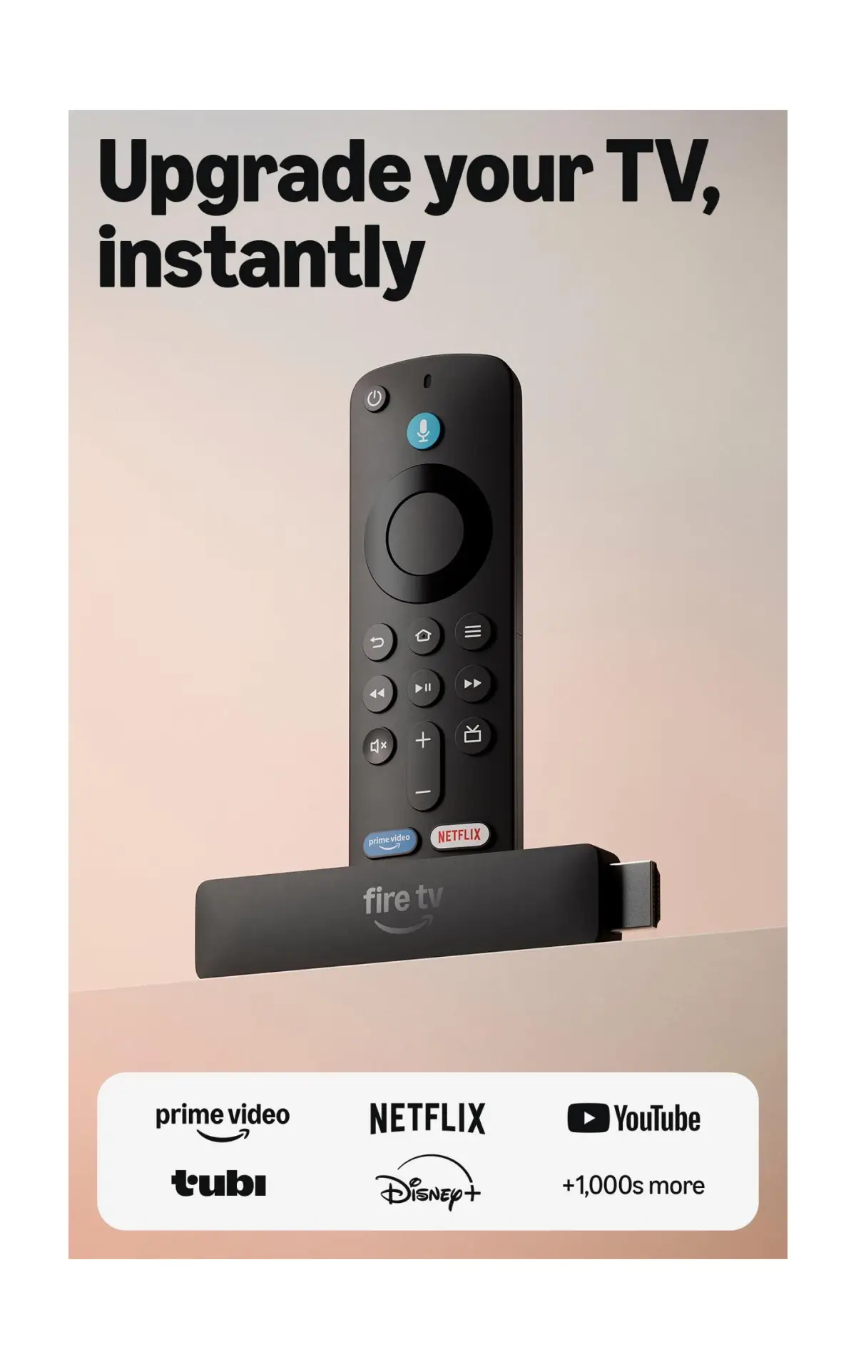 61LP1QmRroL.webp Amazon Fire TV Stick HD (modelo más reciente): TV en vivo gratis, Control remoto por voz Alexa - Imagen 1