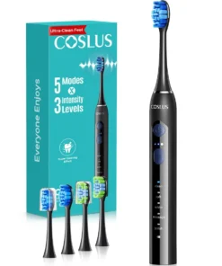 Cepillo de dientes eléctrico sónico COSLUS para adultos, 5 modos y 3 intensidades