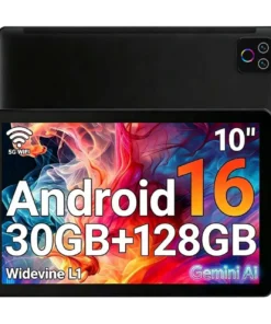 Tablet Android URAO X109 de 10.1 pulgadas, 30 GB RAM y Wi‑Fi 6