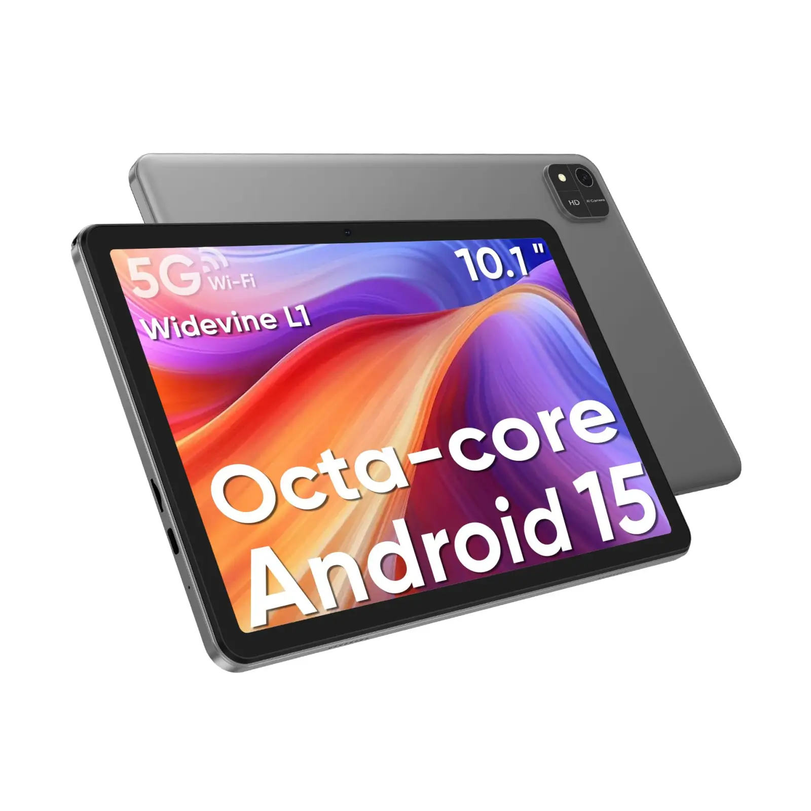 71NUEQu3JgL.webp HUIHUANG Tablet de 10.1 pulgadas, tabletas Android 15 de 12 GB (4+8) de RAM / 64 GB de ROM / expansión de tarjeta SD de 1 TB - Imagen 1