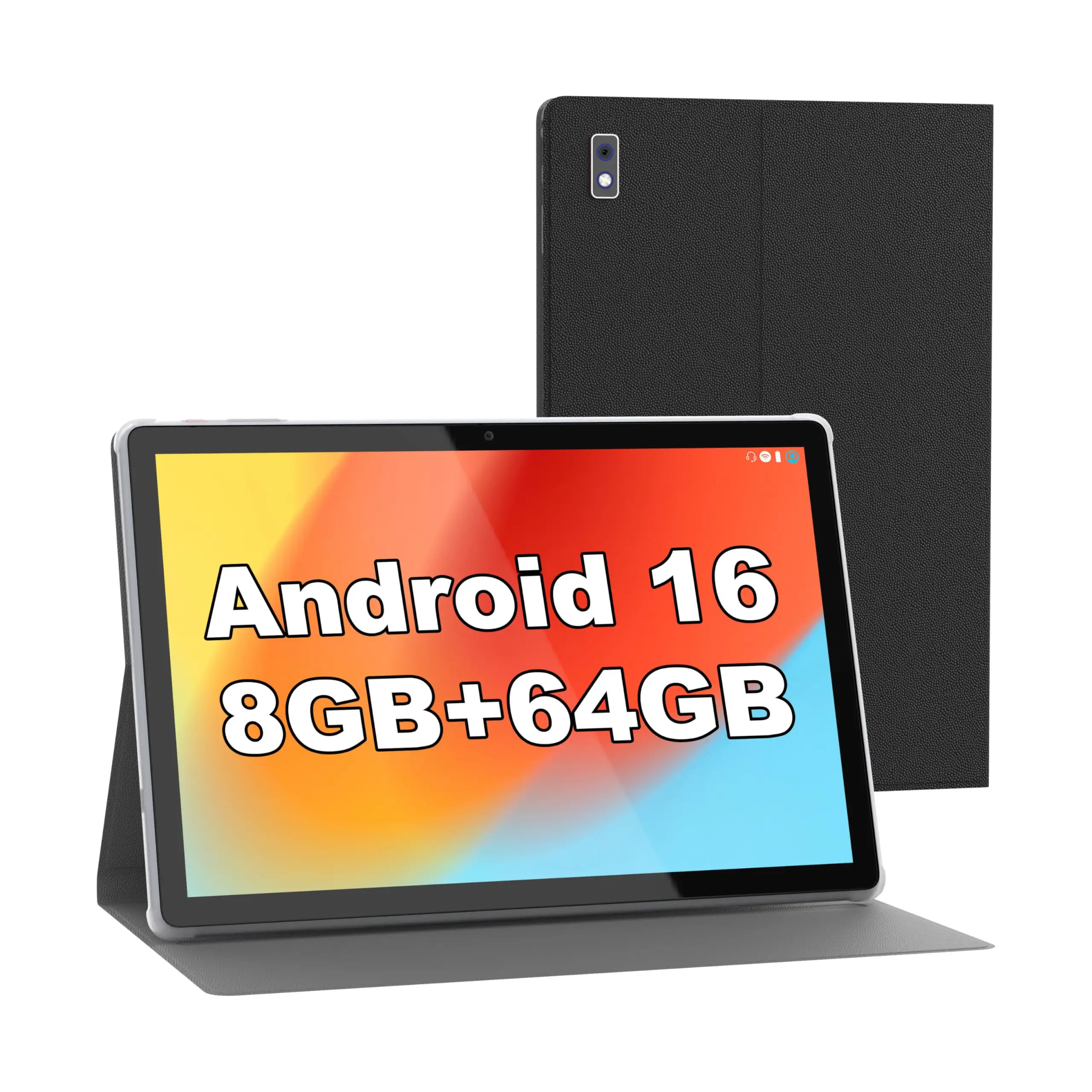 81ad9KL9EcL.webp BYYBUO Tablet Android 14, tablet de 10.1 pulgadas con estuche, 6GB RAM 64GB - Imagen 1