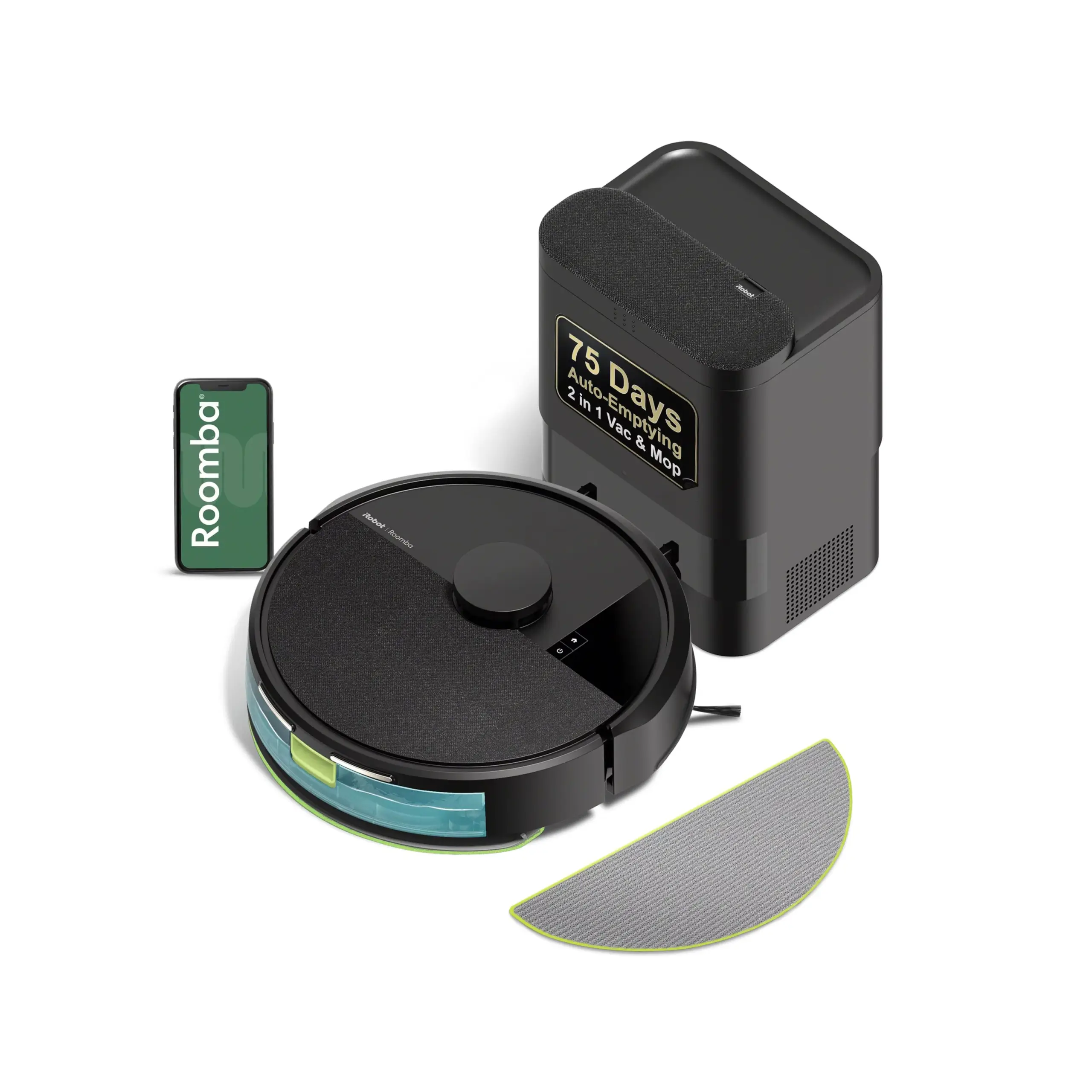 81uZlDd7p6L.webp iRobot Roomba 105X Robot Aspirador y Trapeador Combo, Base de Vacío Automático - Imagen 1