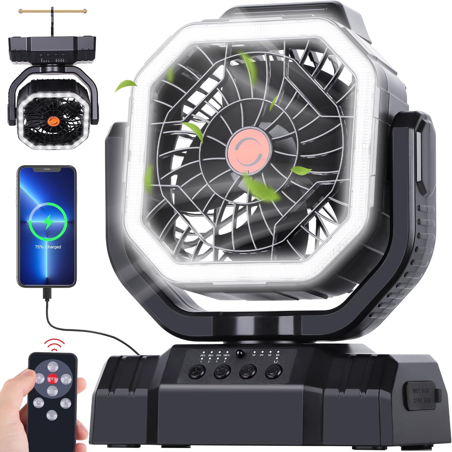 81z759SNBjL._AC_SL1500_.jpg Ventilador F10 recargable portátil de alta velocidad de 20000 mAh - Imagen 1